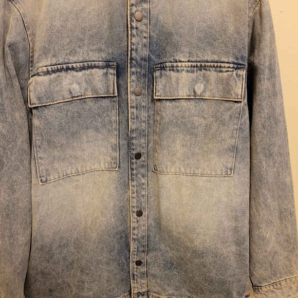 Nwt mens denim shacket snap button - Picture 2 of 15